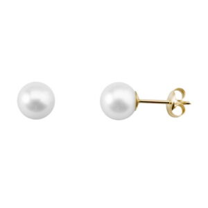 Pendientes Perla Cultivada 6/6,5mm Oro 18k