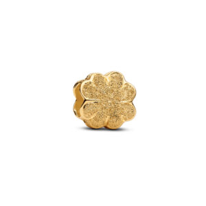 Charm Mini Trebol Textura Recubrimiento en Oro de 14k 764047C00
