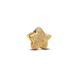 Charm Mini Estrella Textura Recubrimiento en Oro de 14k 764050C00