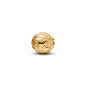Charm Mini Globo Terraqueo Textura Recubrimiento en Oro de 14k 764529C00