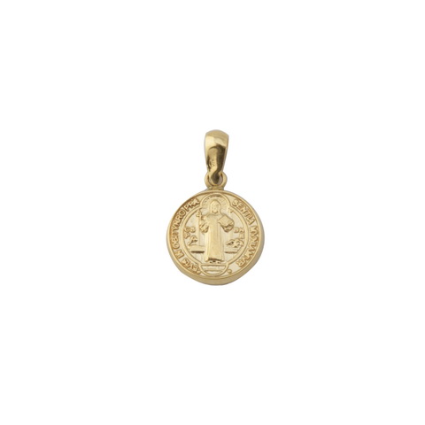 Medalla en Oro de 18k San Benito 10mm