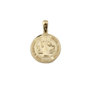 Medalla en Oro de 18k San Benito 14mm