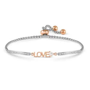 PULSERA MILLELUCI LOVE CON ACABADO PVD ORO ROSA 028023 001