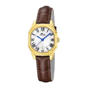 RELOJ DE MUJER LOTUS OLD MONEY CON ESFERA PLATA Y CORREA DE PIEL MARRÓN 19046/1
