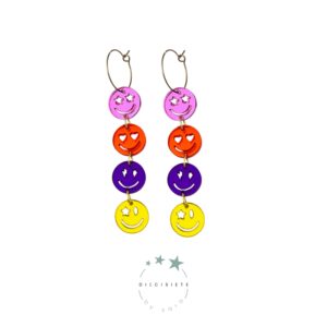 Pendientes Aro Acid Smile Multicolor