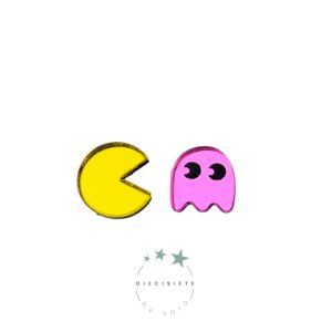 Pendientes Mini Pacman y Ghost Rosa