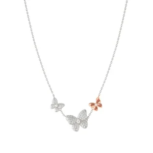 Collar Sweetmadame Mariposas Circonitas Blancas 242010 041