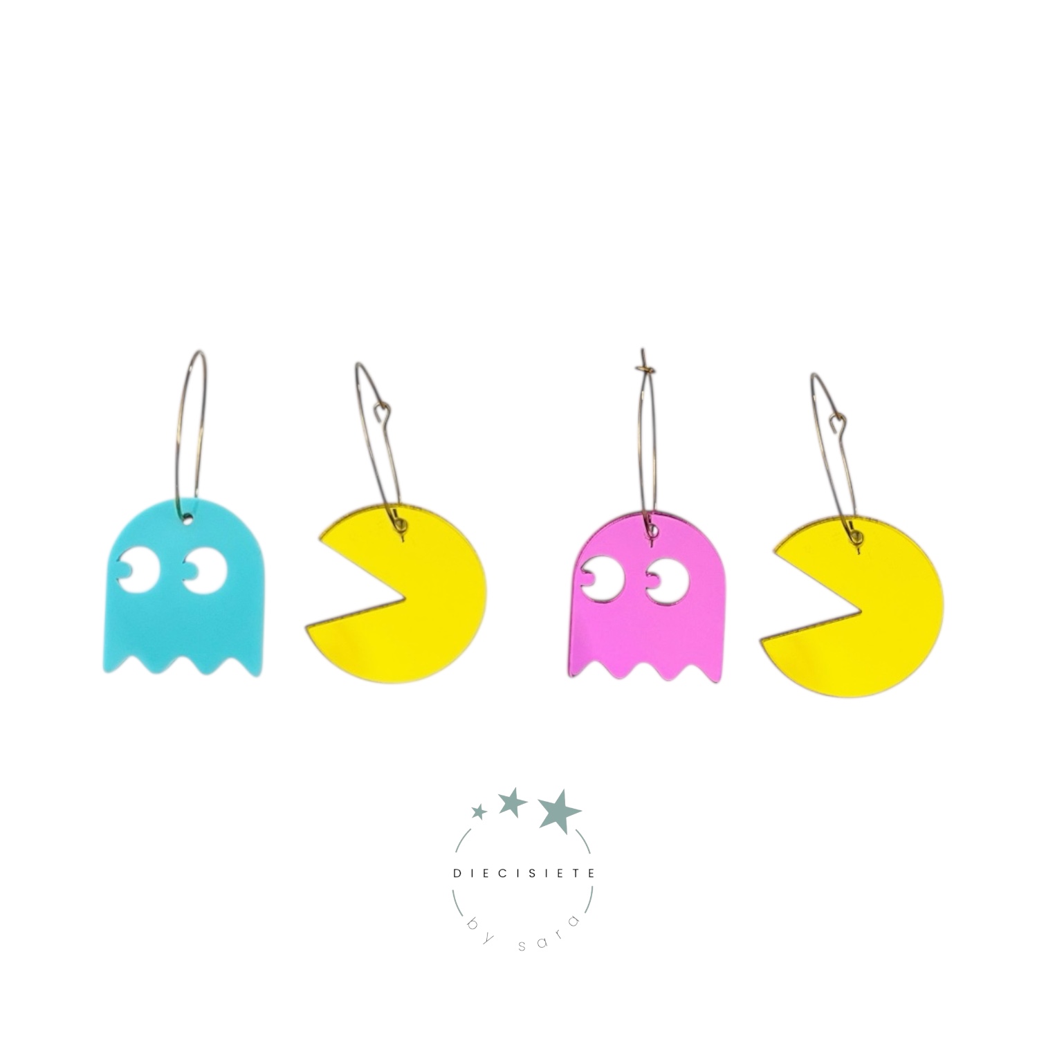Pendientes Aro Pacman y Ghost