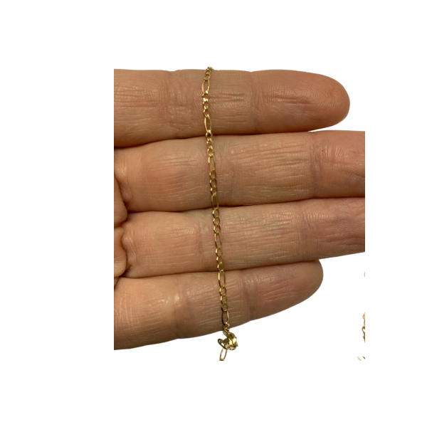 Cadena Oro Amarillo 18k Alterna 40cm Maciza - Imagen 2
