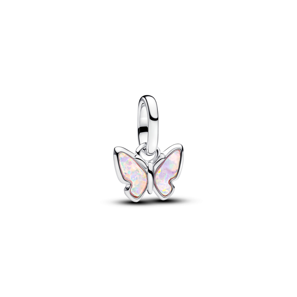 Charm Colgante Mini Mariposa Rosa Plata de Ley 793825C01
