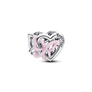 Charm Corazón y Mariposa Entrelazados en Plata de Ley 794475C01