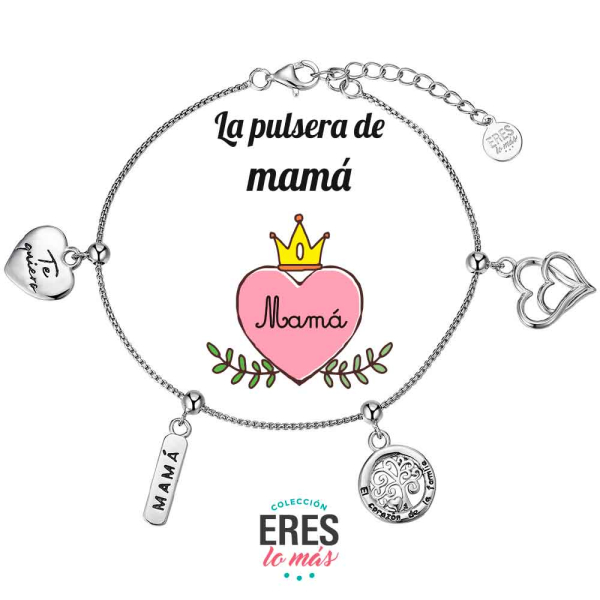 Pulsera en Plata Eres lo Mas Mamá