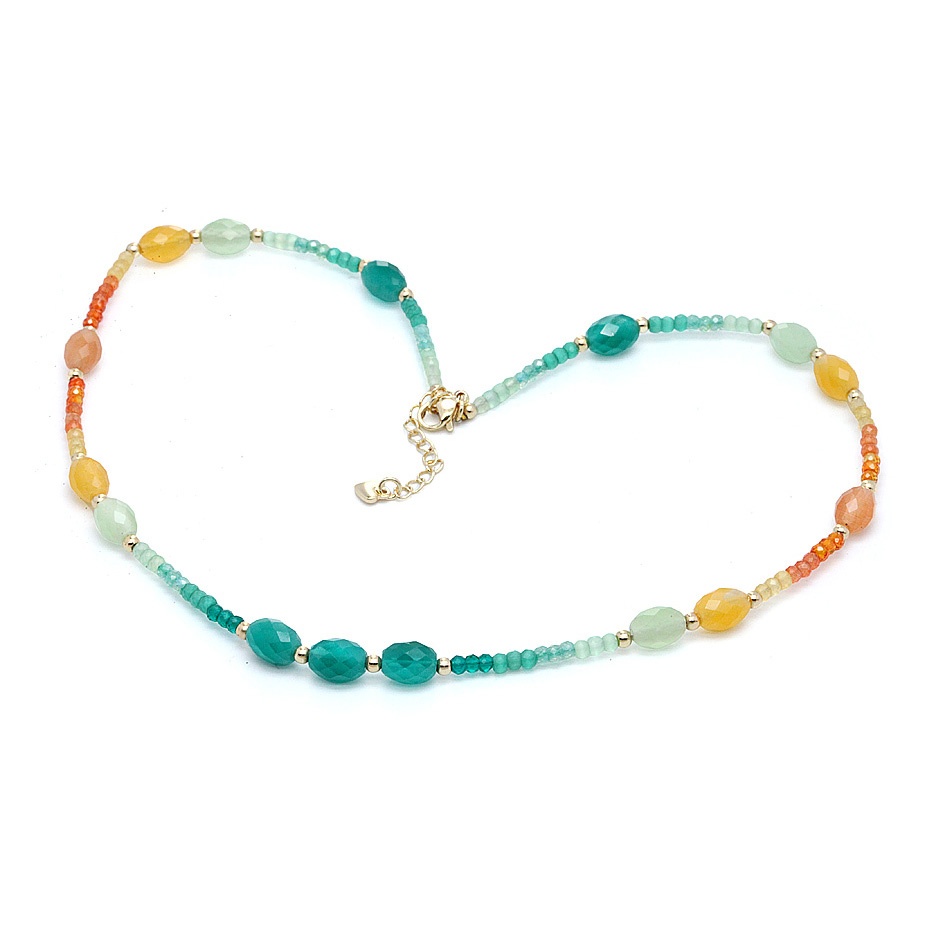 Collar Bronce Minerales Multicolor