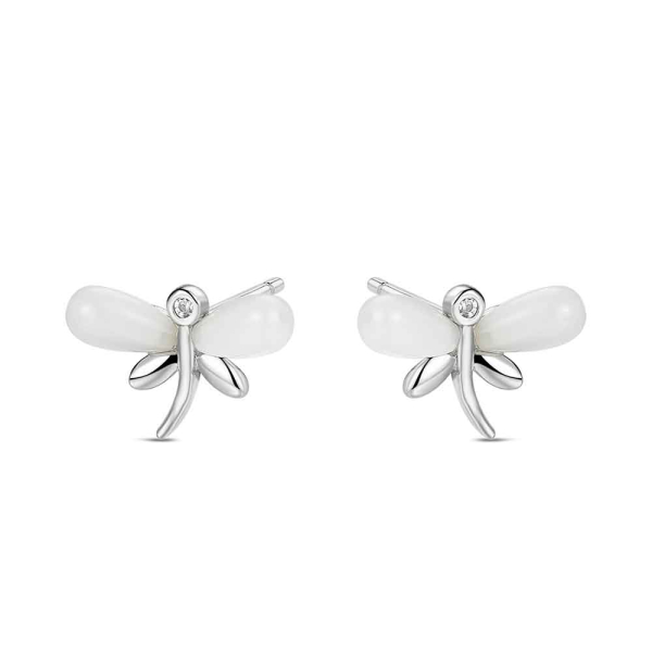 Pendientes Plata y Nácar Libélula
