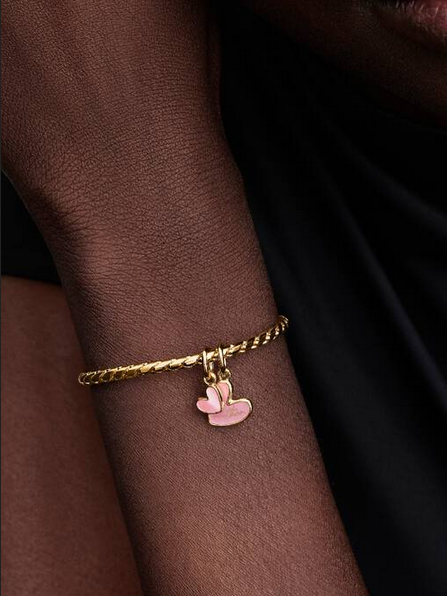 Charm Colgante Madre e Hija Rosa Recubrimiento en Oro de 14k 764369C01 - Imagen 2
