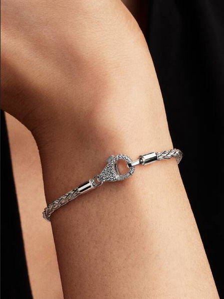 Pulsera Moments Cadena de Espiga con Cierre en Pave Plata de Ley 594462C01 - Imagen 2
