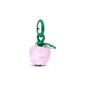 Charm Manzana Cristal de Murano Rosa Plata de Ley 794485C01