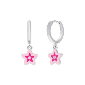 Pendientes Aro Plata Flor Esmalte D03601/CQ