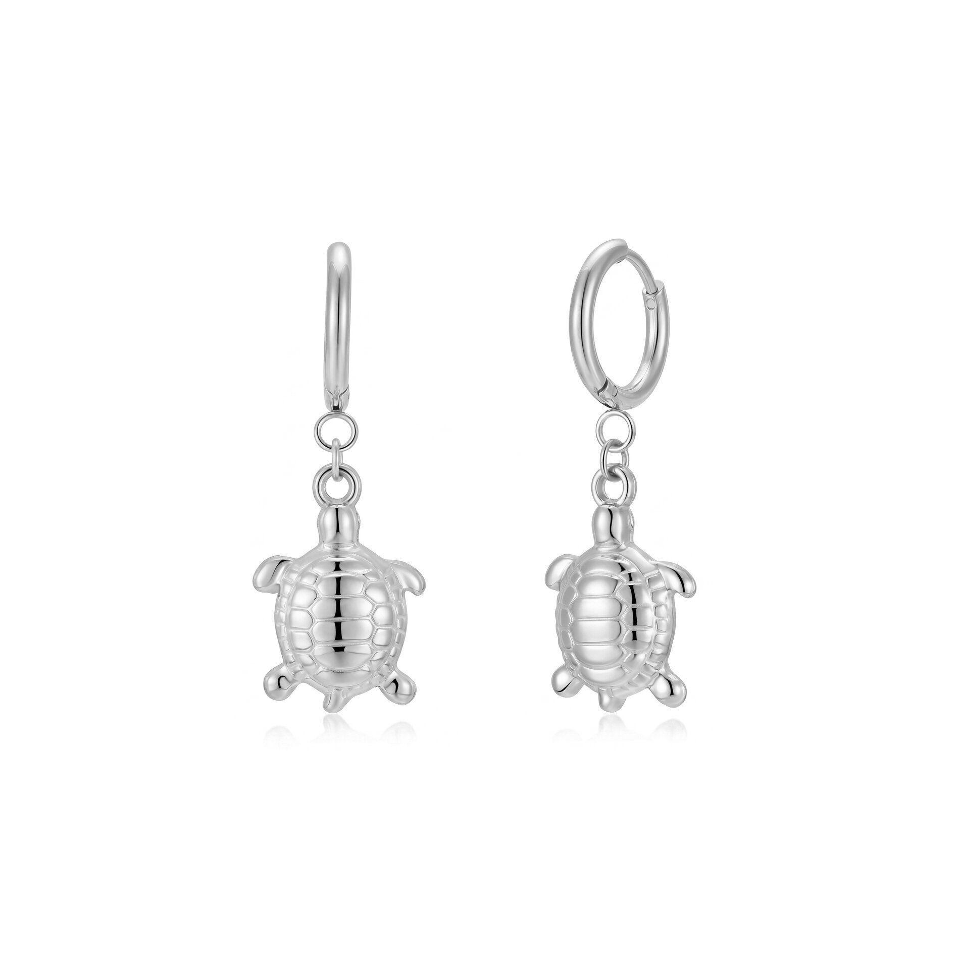 Pendientes Acero Tortuga