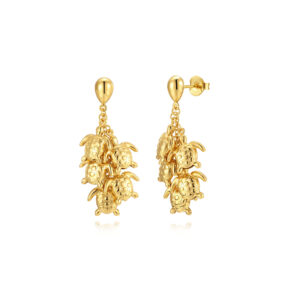 Pendientes Acero Dorado Colonia de Tortugas