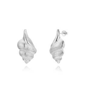 Pendientes Acero Caracola Marina