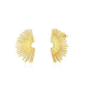 Pendientes Acero Dorado Sol