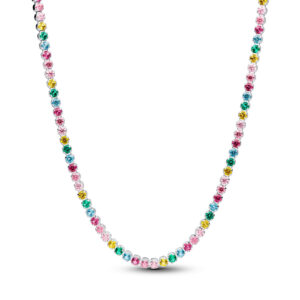 Collar de Tenis Arcoiris Plata de Ley 394648C01