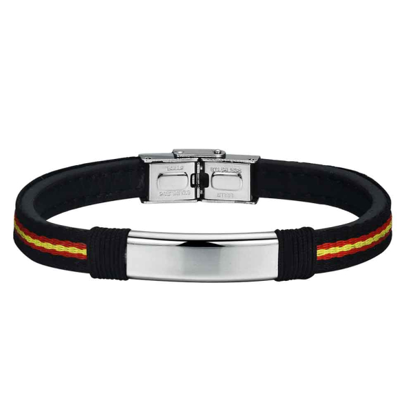 Pulsera Ajustable Acero España con Chapa Grabable