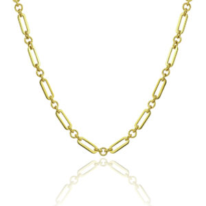 Collar Acero Dorado Eslabones 43cm