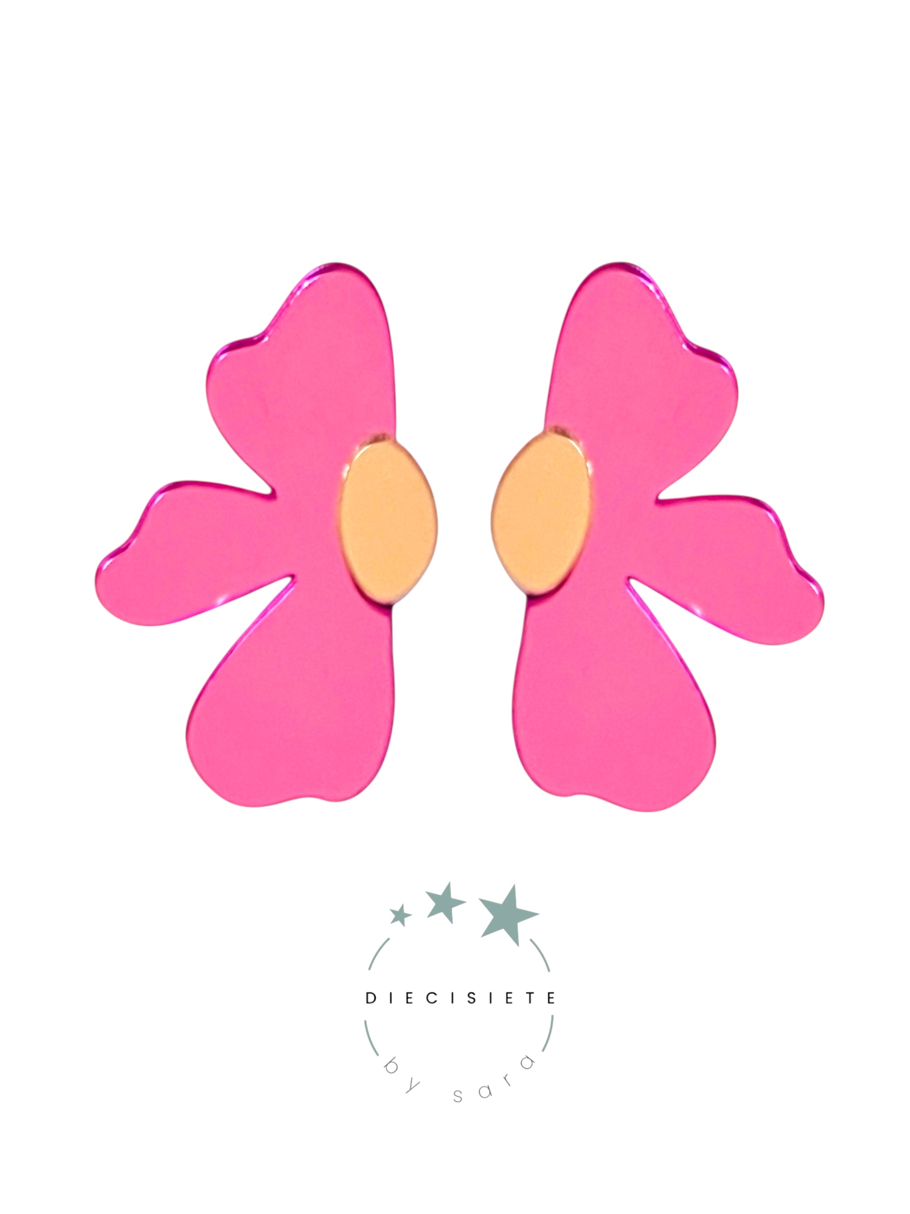 Pendientes Flor Hawai Rosa