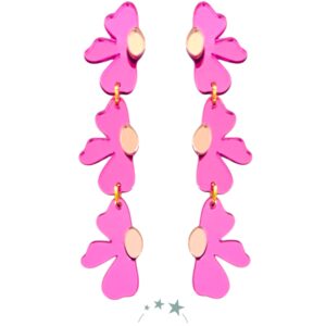 Pendientes Flores Hawaianas Rosas