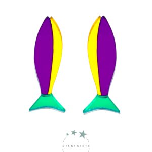 Pendientes Grandes Pez Morado