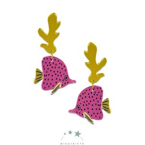 Pendientes Pez Coral y Pez Mariposa