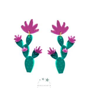 Pendientes Cactus y Sus Flores