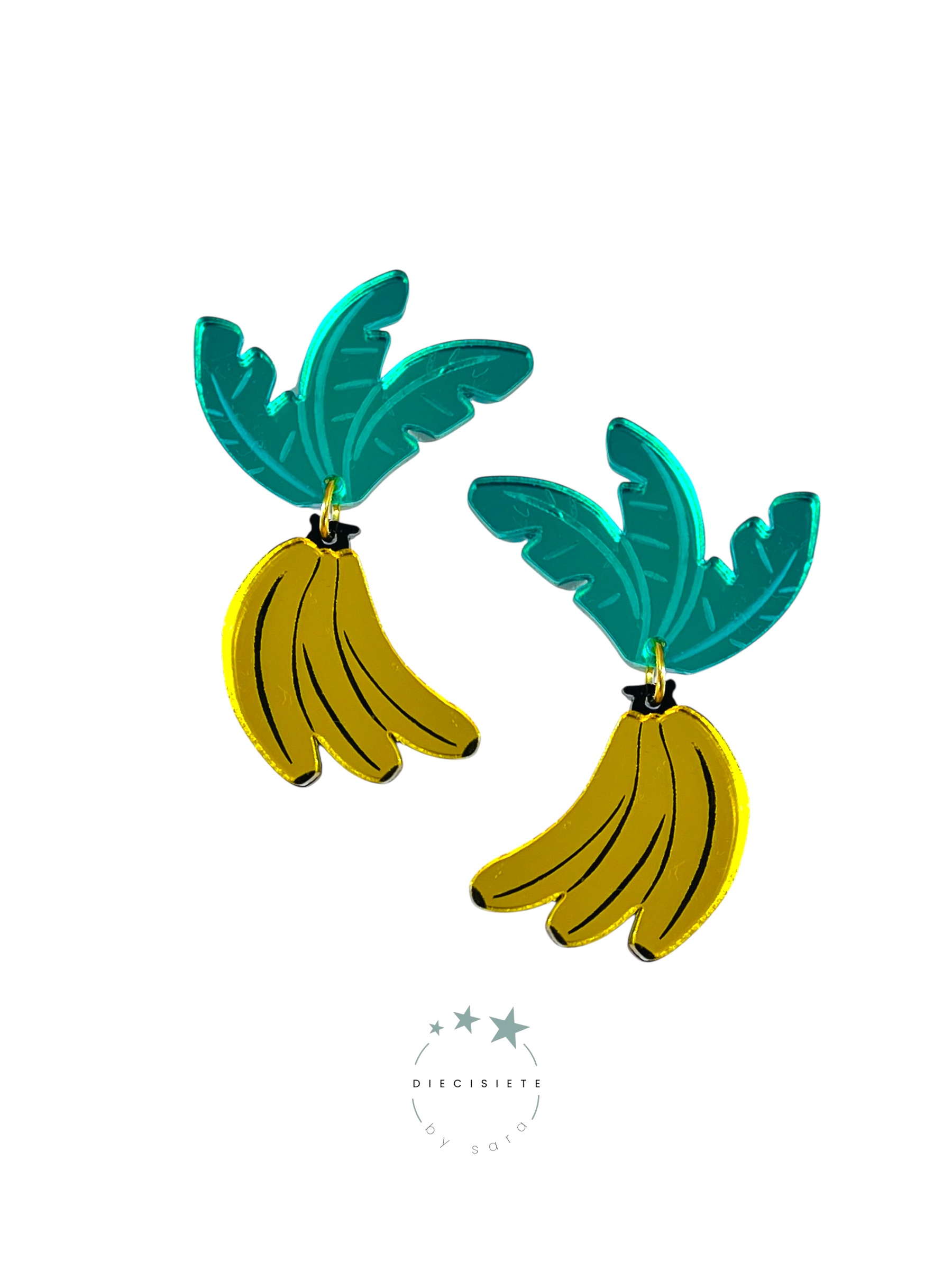 Pendientes Hoja y Plátanos