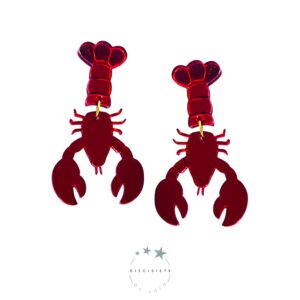 Pendientes Langosta Roja