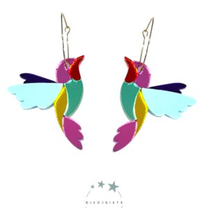 Pendientes Aro Colibri Multicolor