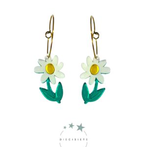 Pendientes Aro Flor de Margarita