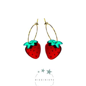 Pendientes Aro Fresita