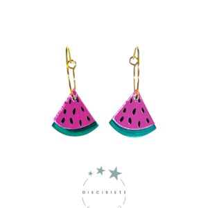 Pendientes Aro Rodaja de Sandia
