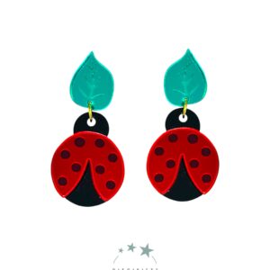 Pendientes Hoja y Mariquita