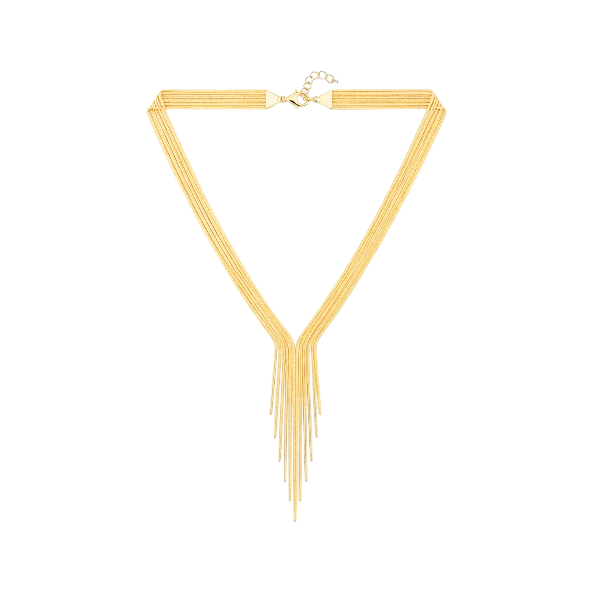Collar Acero Dorado Cascada