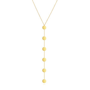 Collar Acero Dorado  línea de Circulos