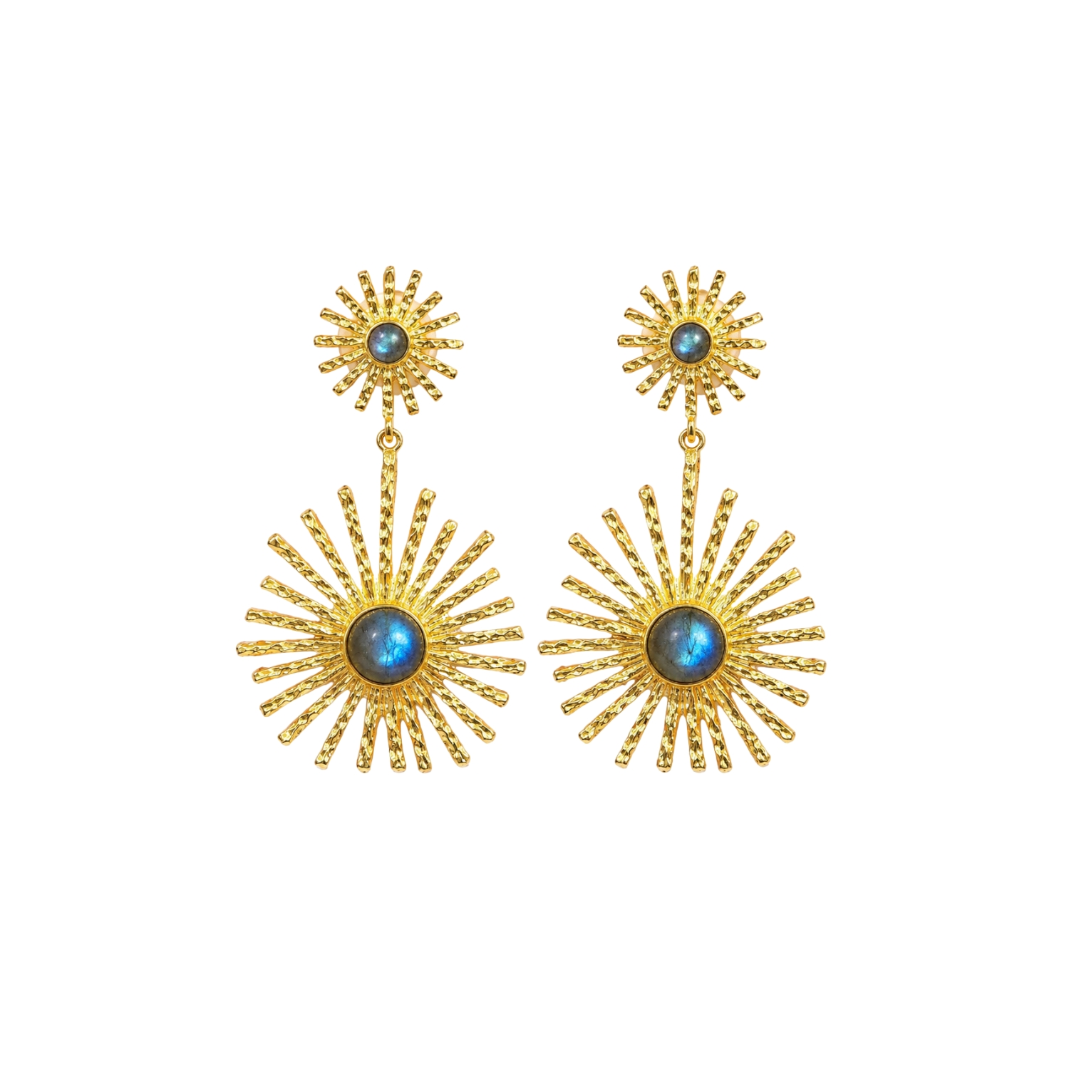 Pendientes Bronce Gran Sol Labradorita