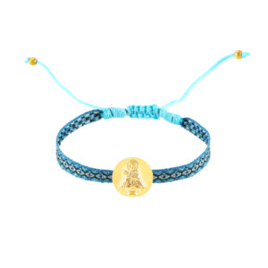 Pulsera Acero Medalla Virgen Covadonga y Cinta