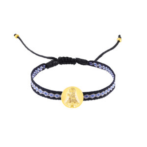 Pulsera Acero Medalla Virgen Covadonga y Cinta