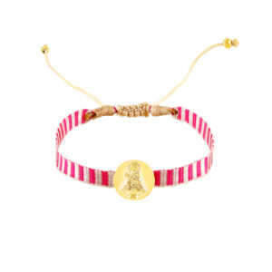 Pulsera Acero Medalla Virgen Covadonga y Cinta