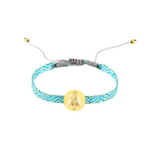 Pulsera Acero Medalla Virgen Covadonga y Cinta