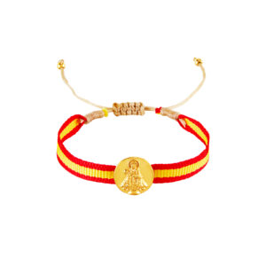 Pulsera Acero Medalla Virgen Covadonga y Cinta