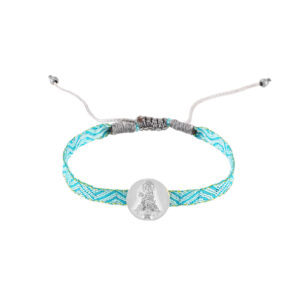 Pulsera Acero Medalla Virgen Covadonga y Cinta